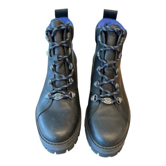 Timberland Hiking Black Leather Boots Women’s Sz 6.5 Courmayeur Valley Style EUC - Picture 8 of 11